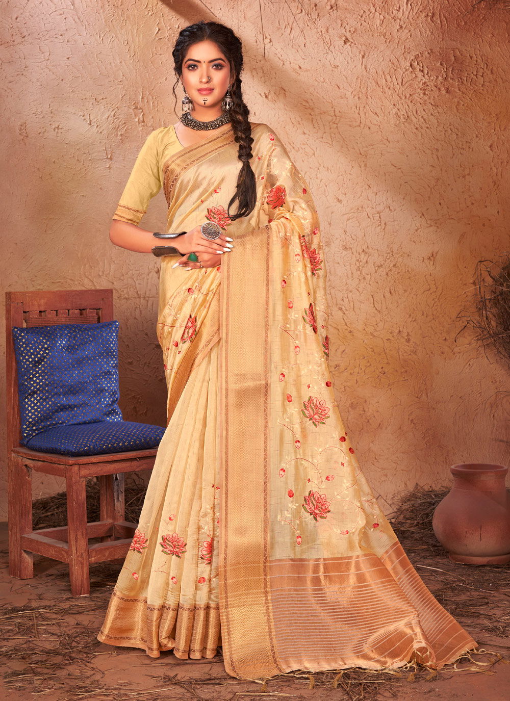 Sangam Manbhawan Ethnic Wear Wholesale Designer Sarees Catalog

